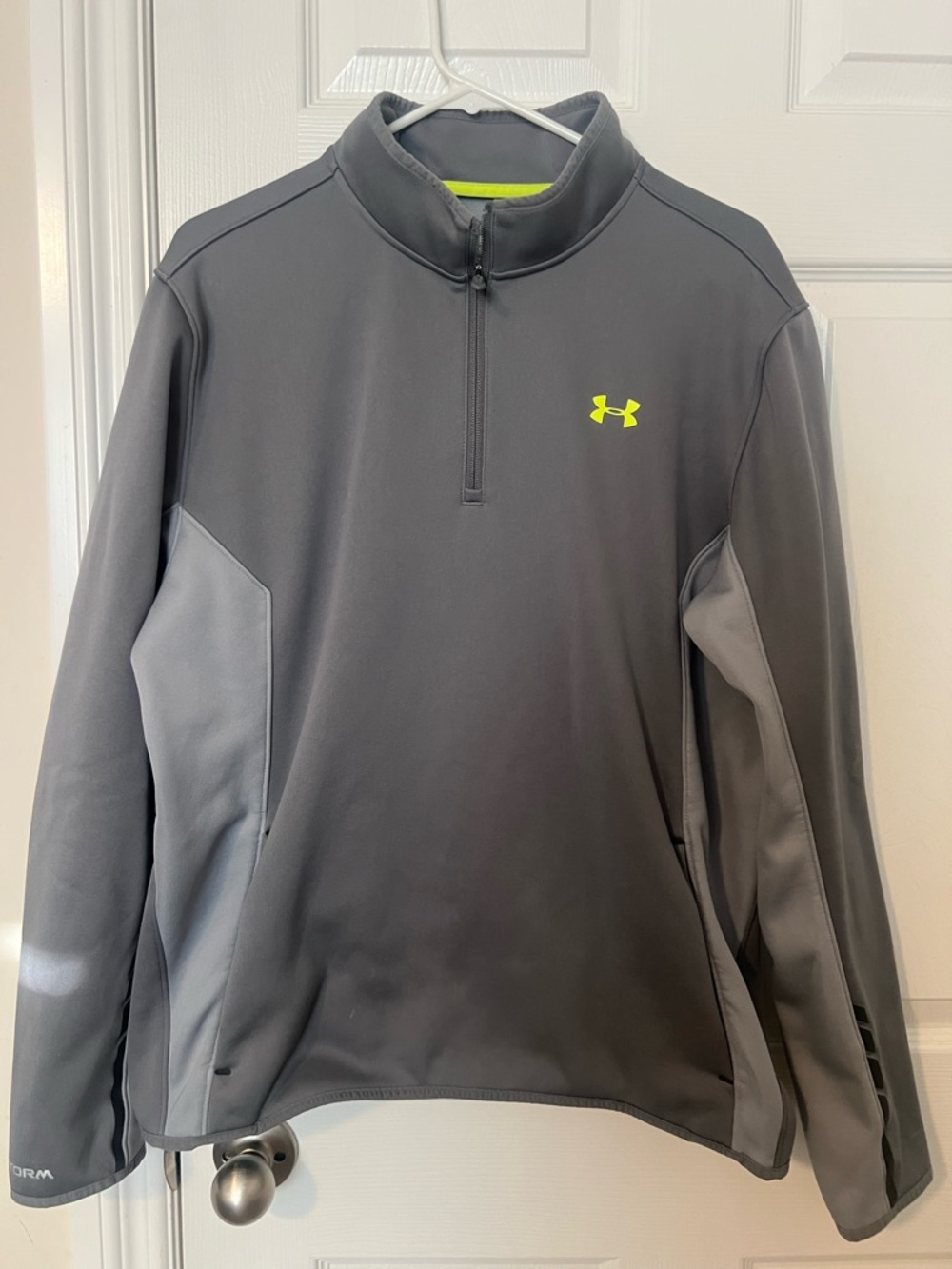 LG Gray Performance 1/4 Zip Jacket with Neon Yellow Logo